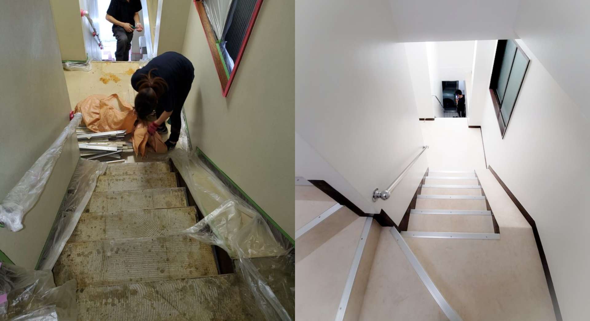 階段　原状回復工事　習志野市