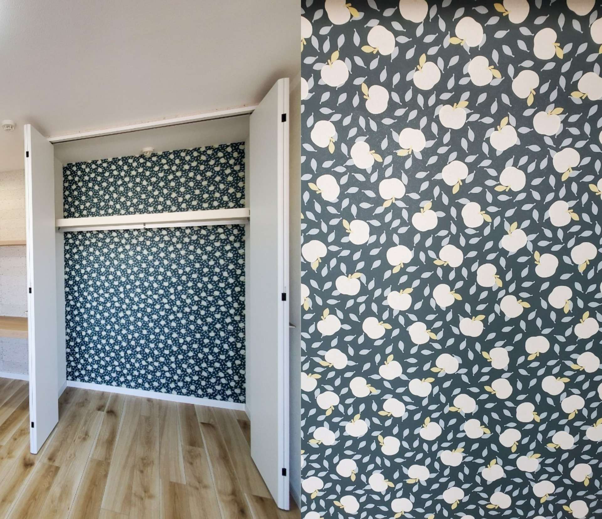 クローゼット リフォーム リノベーション　花柄　八千代市