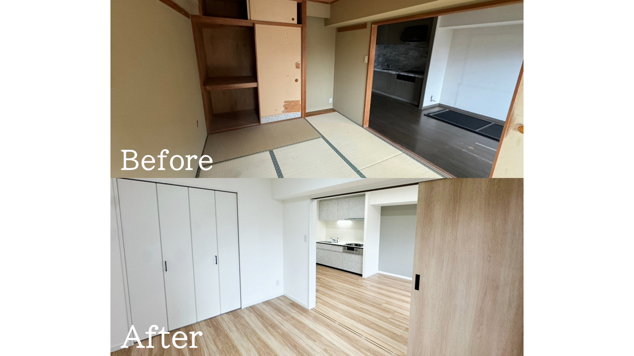 マンションリフォーム　船橋市　和室→洋室
